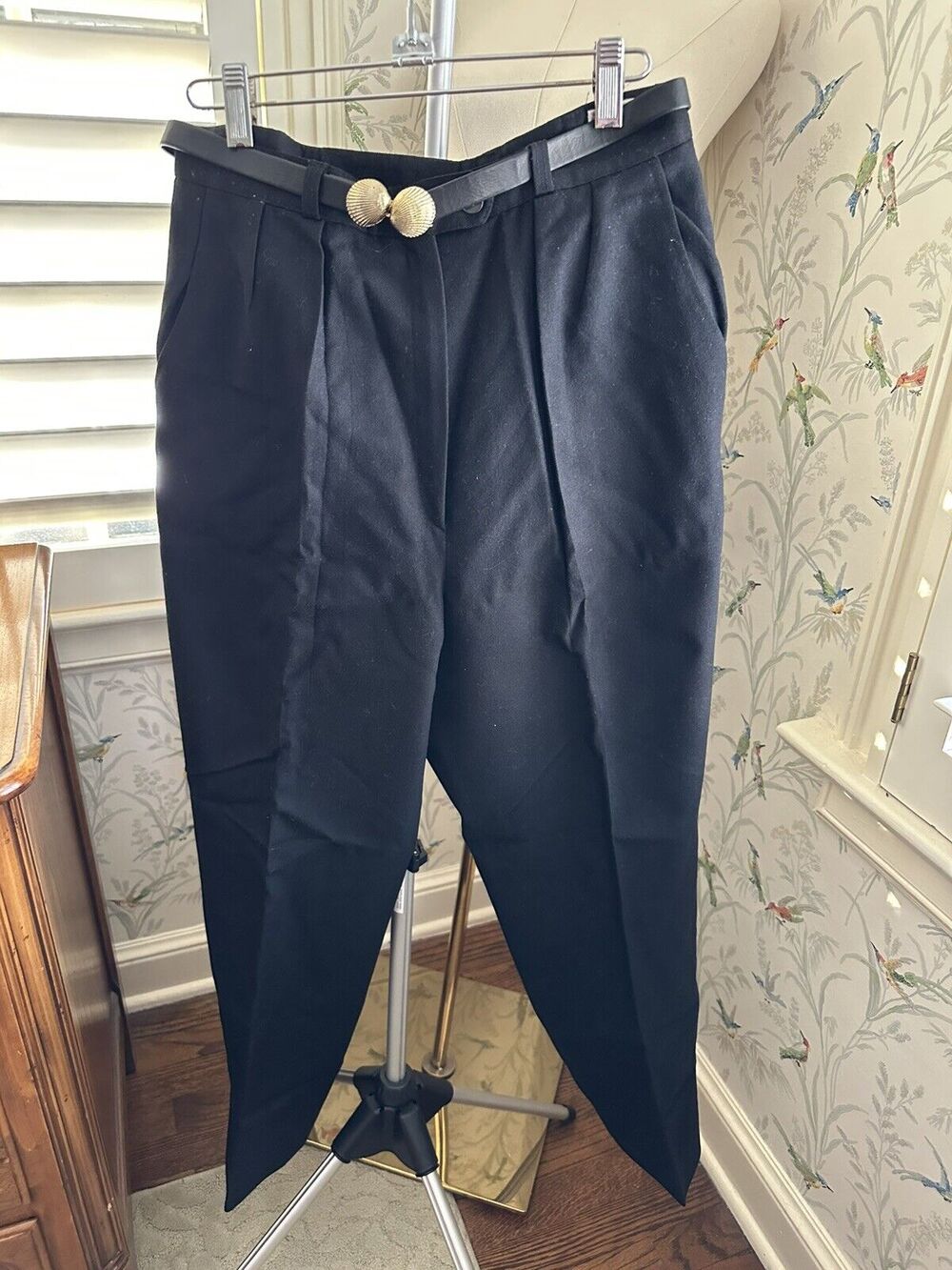 Boyd Vintage Wool Pants With Belt Black Poland Size 12